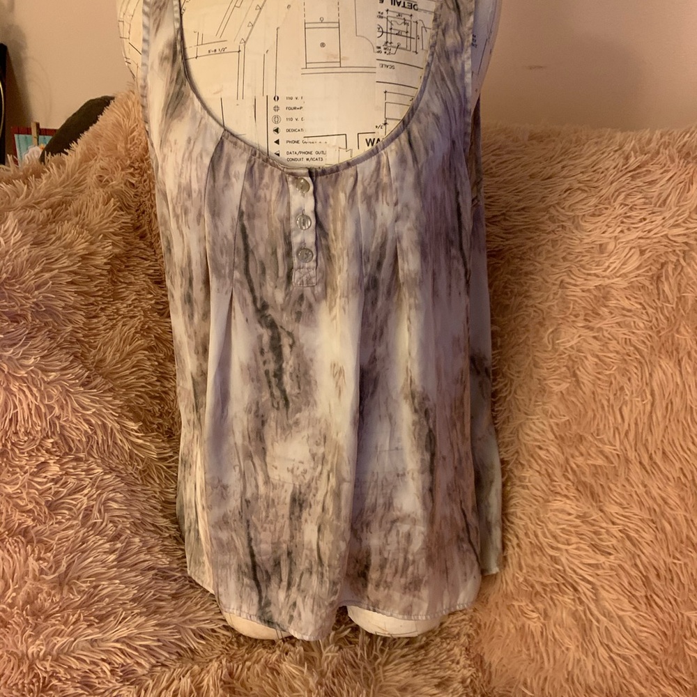 “Love Ronson” Flowing Taupe Tank Top